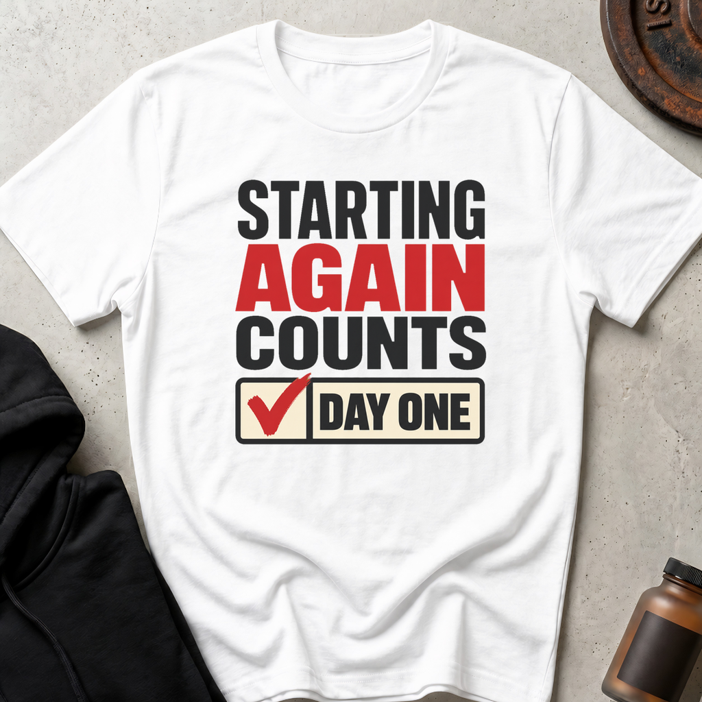 Starting Again Counts T-shirt
