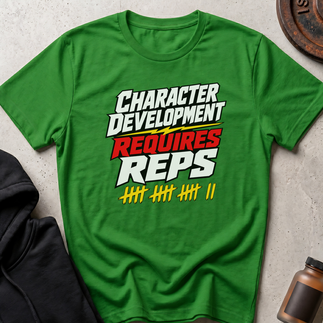 Character Development Requires Reps T-shirt